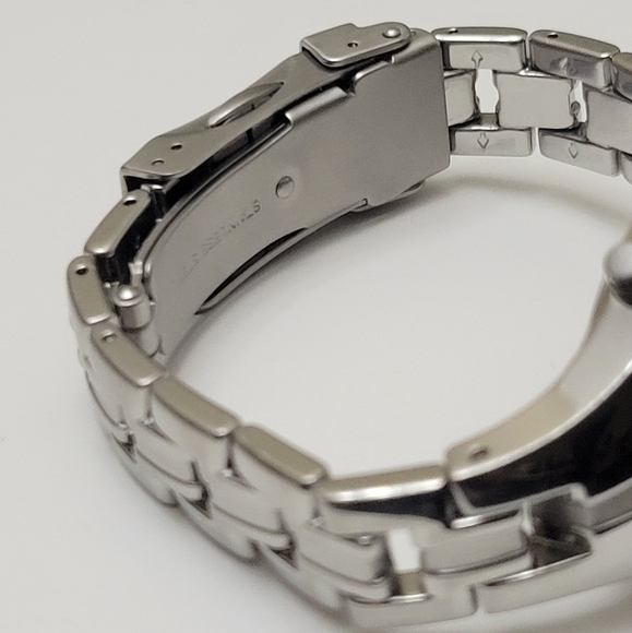 Fossil Blue Ladies Watch Silver Tone Band Pink Face New Battery - Picture 13 of 14